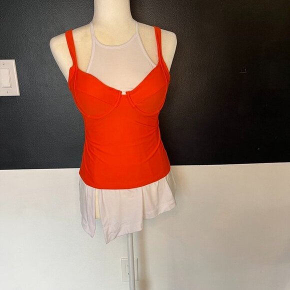 Old Navy Bright Orange Underwire Tankini Swim Top NWOT - Picture 7 of 8